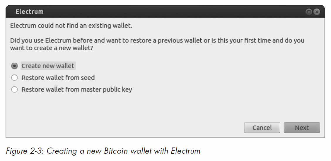 Bitcoin Wallet creation through Electrum