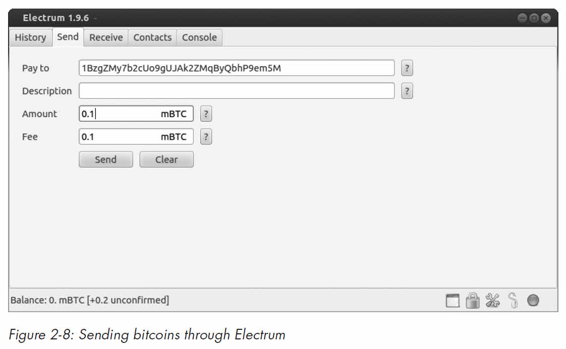 Sending bitcoins through Electrum