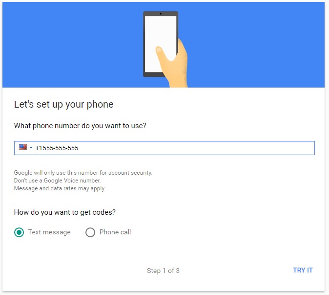 Google 2-step verification