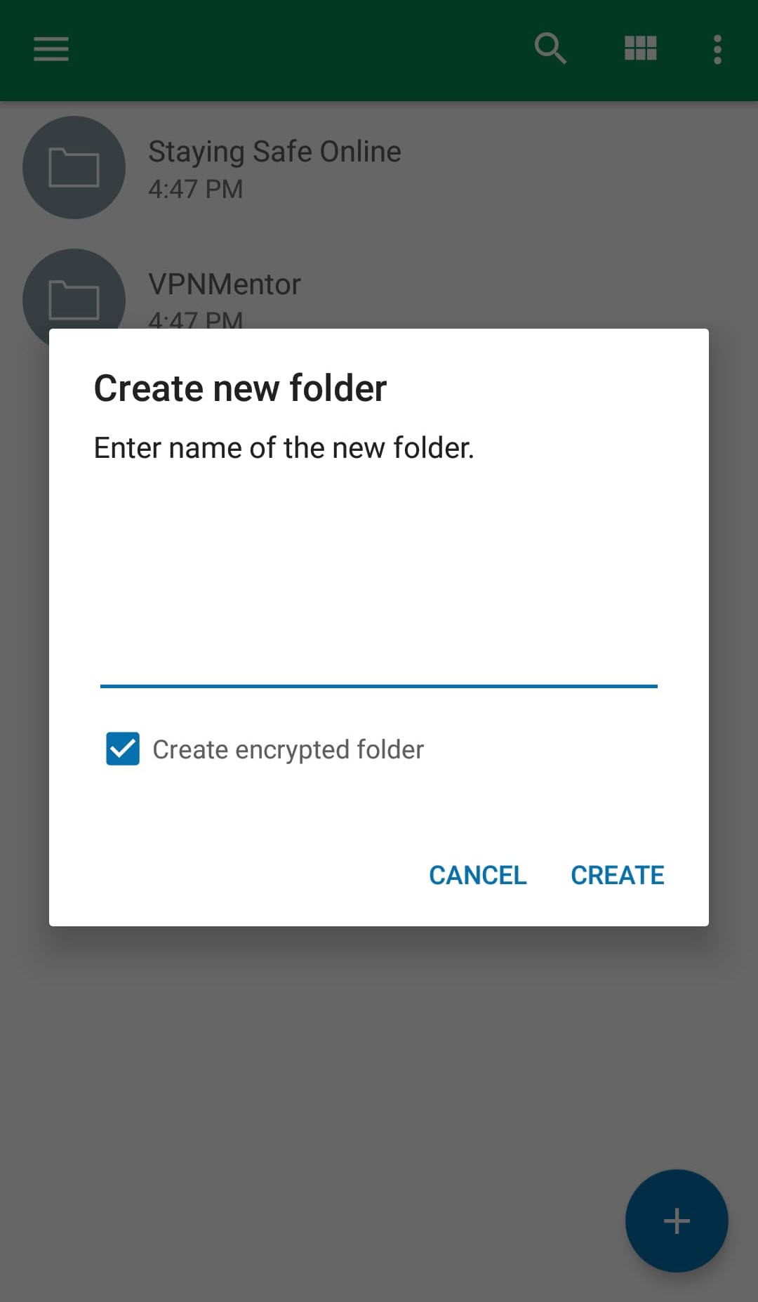 Create a Folder