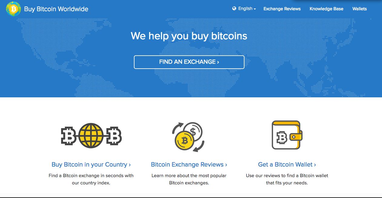 screenshot della pagina web di We Buy BitCoin Worldwide