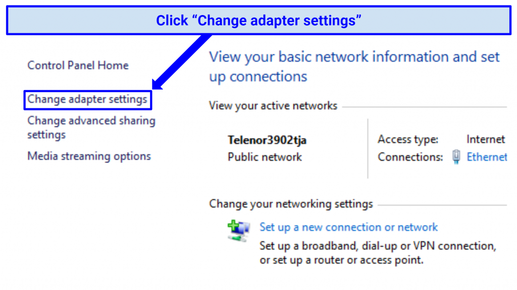 Screenshots showing how to disable IPv6 on Windows in order to bypass Netflix VPN blocks