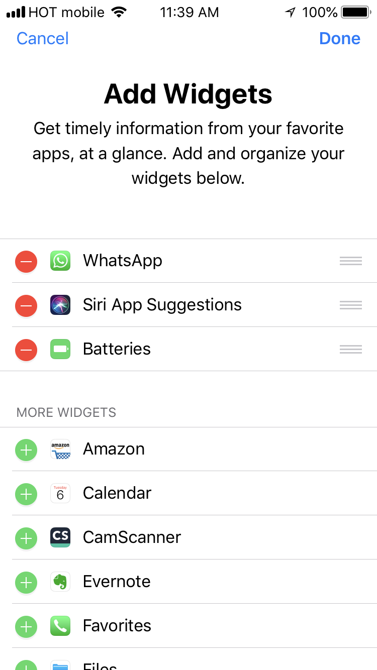 Ajoutez des widgets pour iPhone