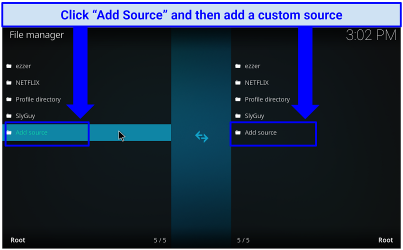 A screenshot showing where to double click to enter the URL of the repository that houses the Netflix addon