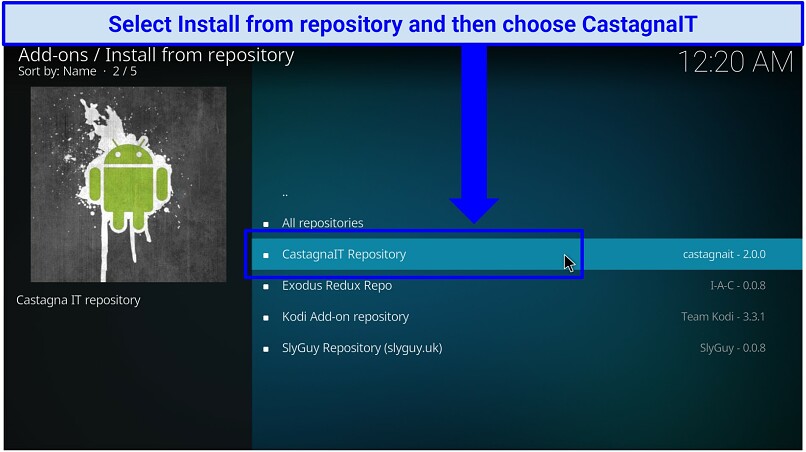 A screenshot showing where to find the CastagnalT repository once you install it