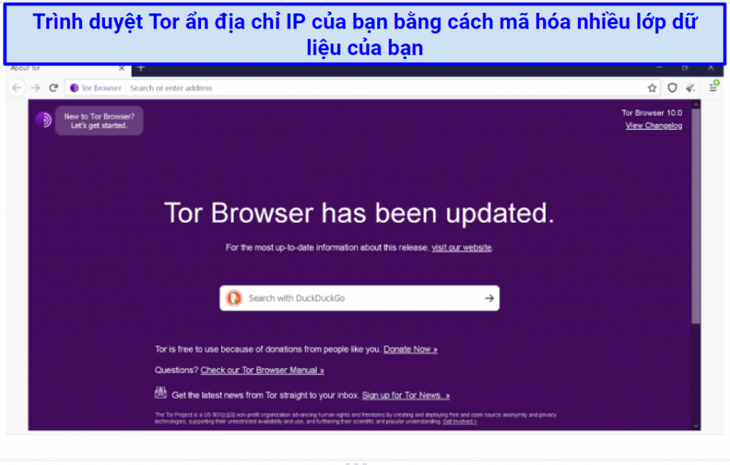 Graphic showing Tor browser