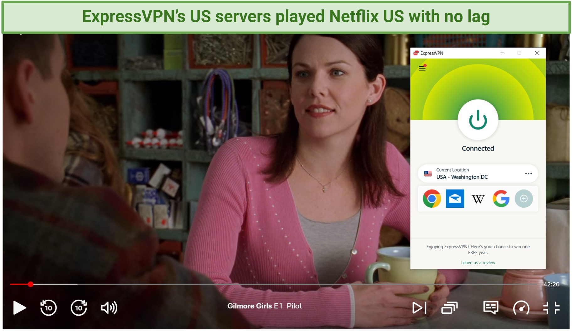 Watching Netflix US with ExpressVPN