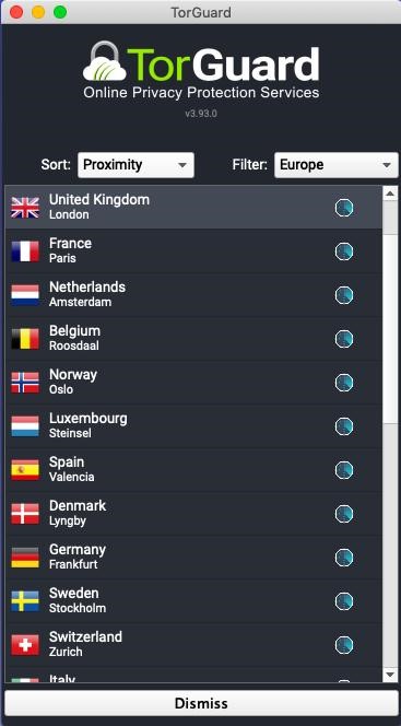 Server list