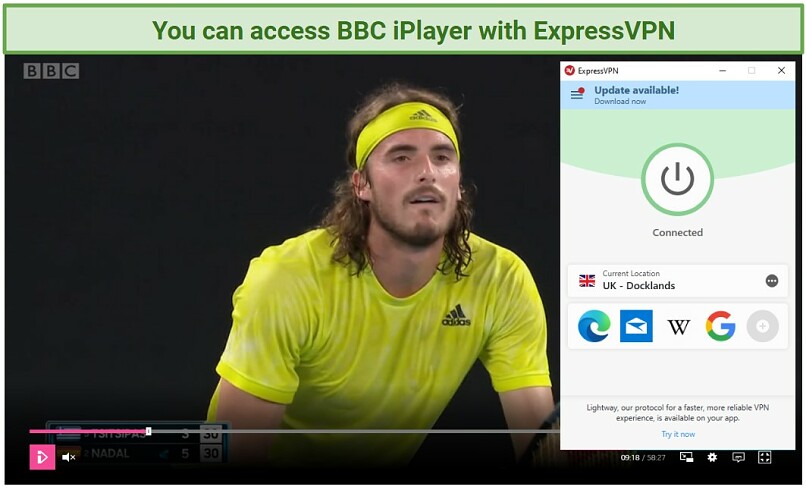 Screenshot of BBC iPlayer unblocked with ExpressVPN