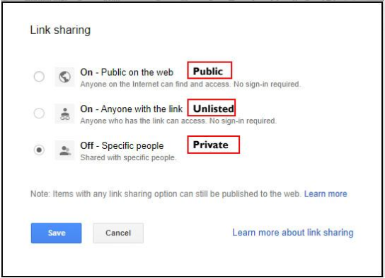 Link sharing