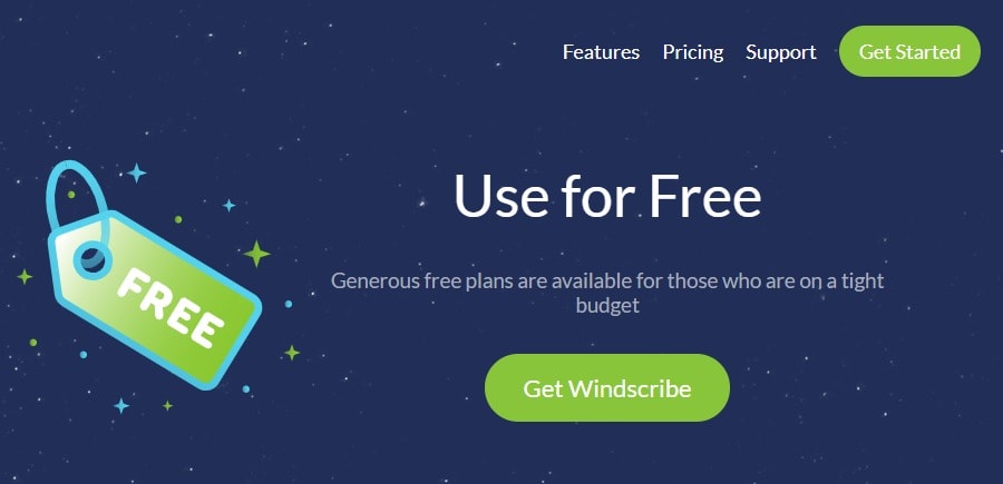 Windscribe VPN free