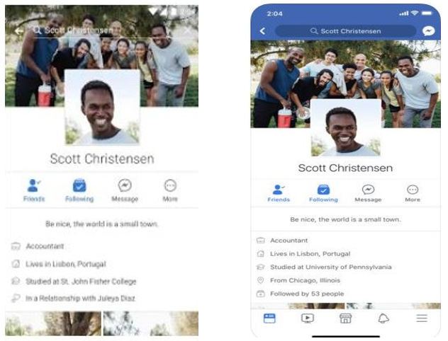 Facebook Android and iPhone apps