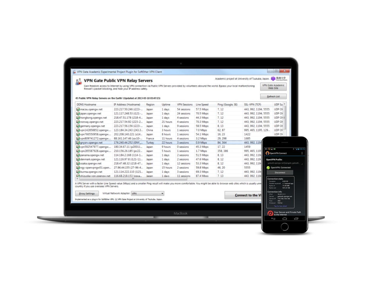 vpngate devices
