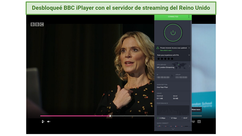 Screenshot of BBC iPlayer streaming Silent Witness unblocked with Private Internet Access