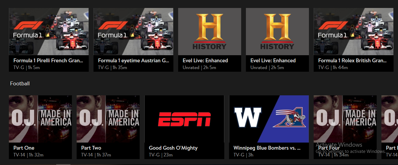 f1 sling tv