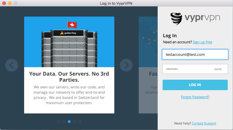 VyprVPN log in