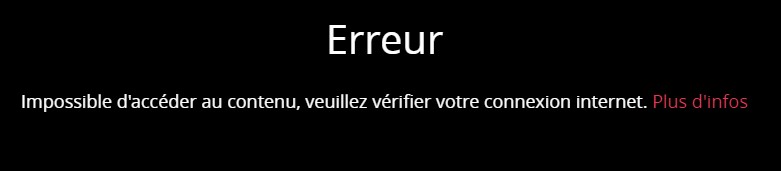 Canal+ geoblock error message