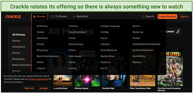 Streaming web site for all categorys like movies tv-shows or anime