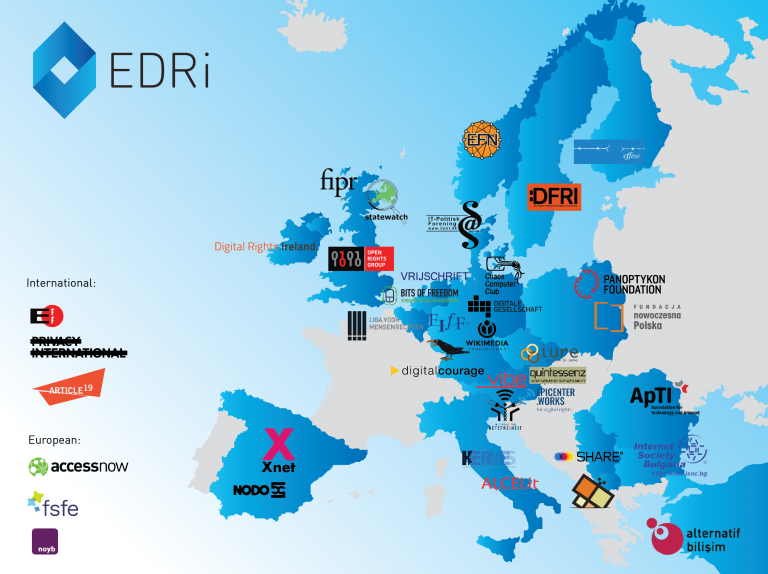 EDRi member map