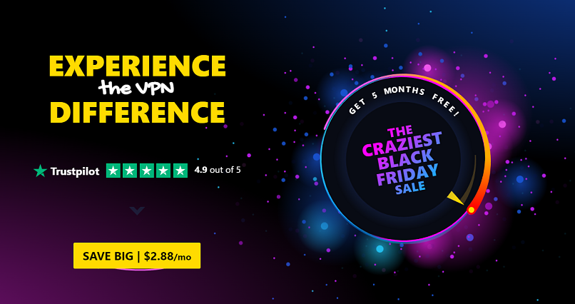 Screenshot showing hideme's special discount for Black Friday and Cyber Monday