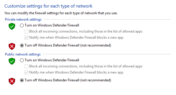 screenshot of Windows customization settings