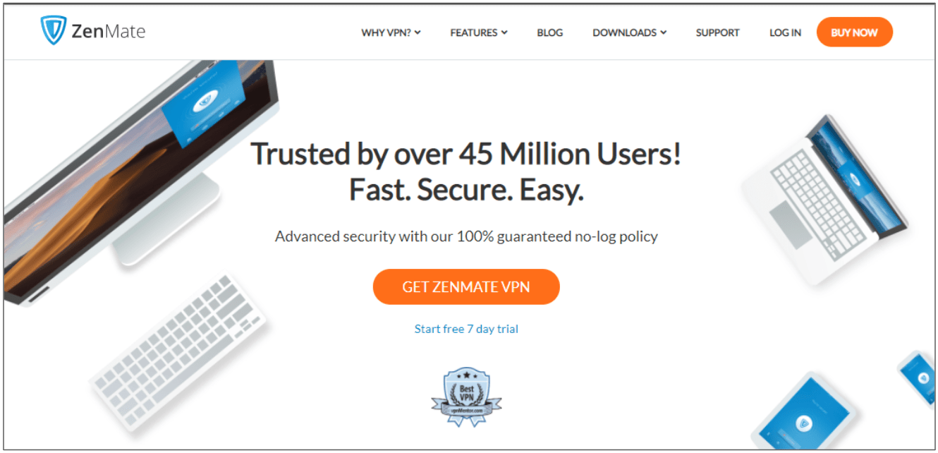 Screenshot of ZenMate VPN's Black Friday/Cyber Monday Deal.