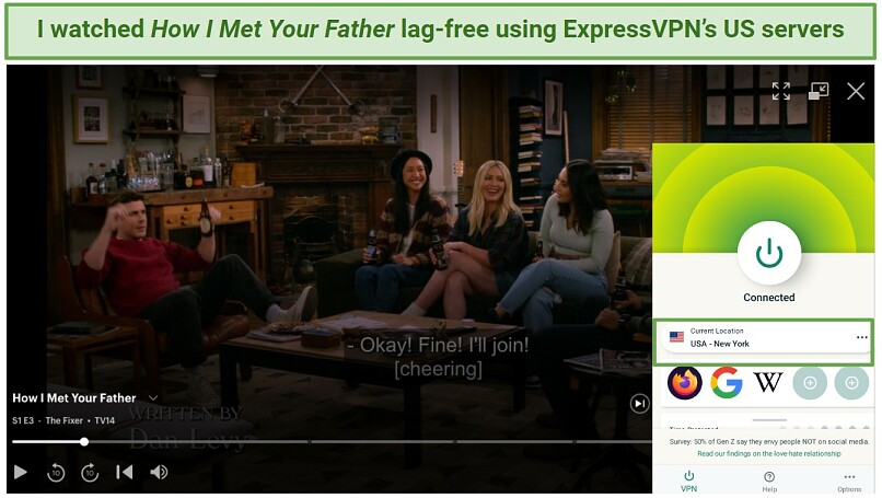 ExpressVPN unblocking How I Met Your Father on Hulu