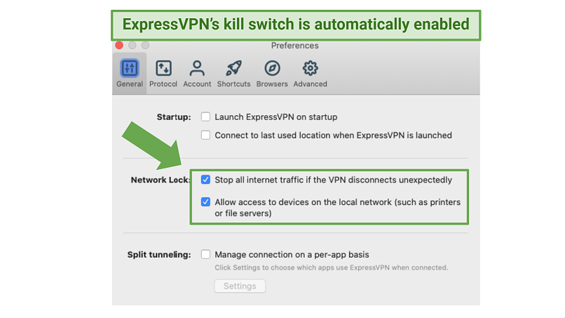 Capture d'écran montrant comment activer ExpressVPN