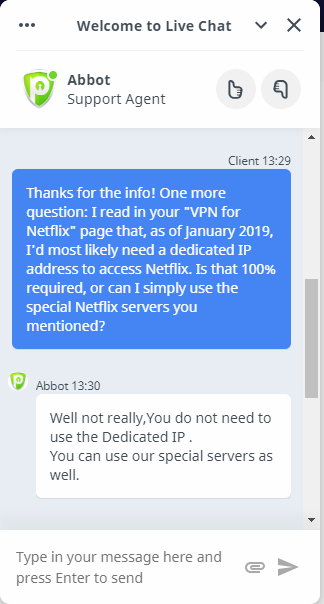PureVPN Netflix Response - 2/2