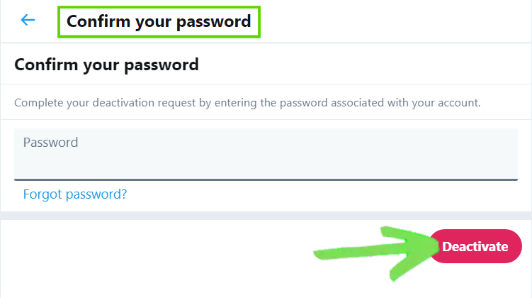 Confirm password