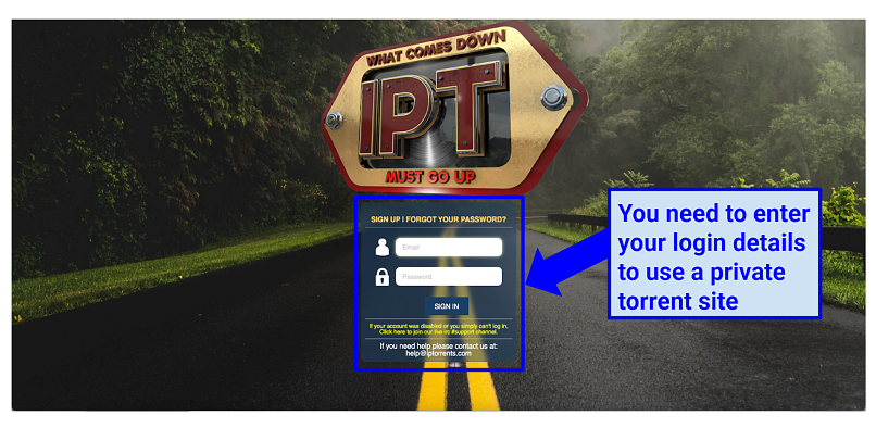 Graphics showing IPTorrentx homepage