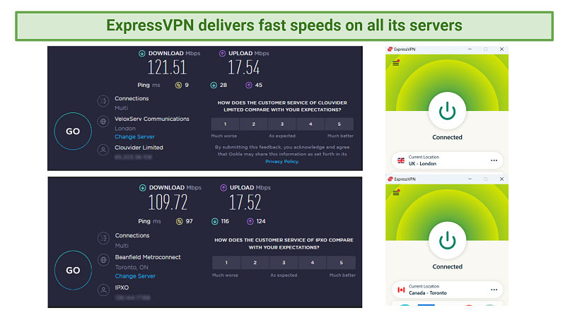 οθόνη του expressVPN