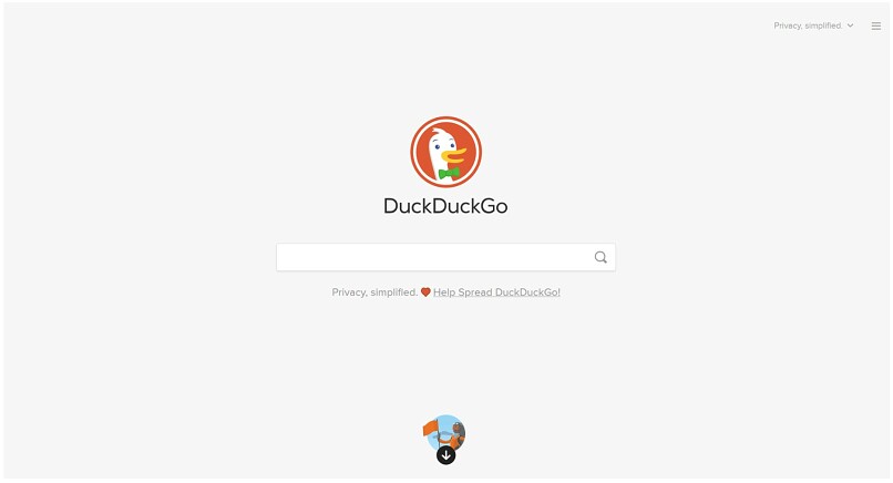Screenshot of DuckDuckGo