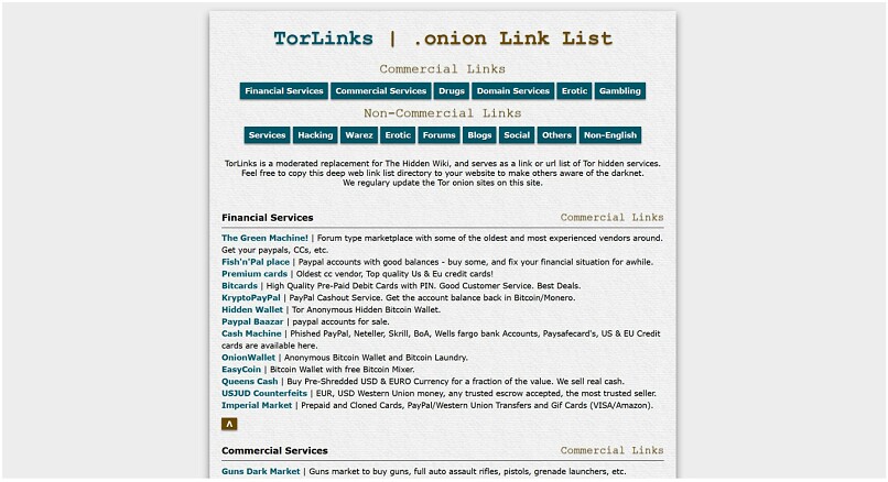 Screenshot of Torlinks