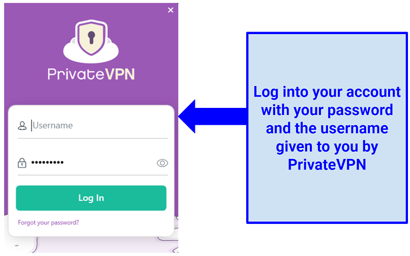 a screenshot of PrivateVPN