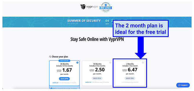 Graphic showing VyprVPN homepage