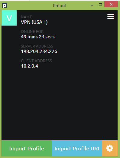 Vee VPN interface