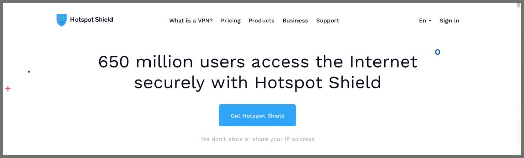 Hotspot Shield website