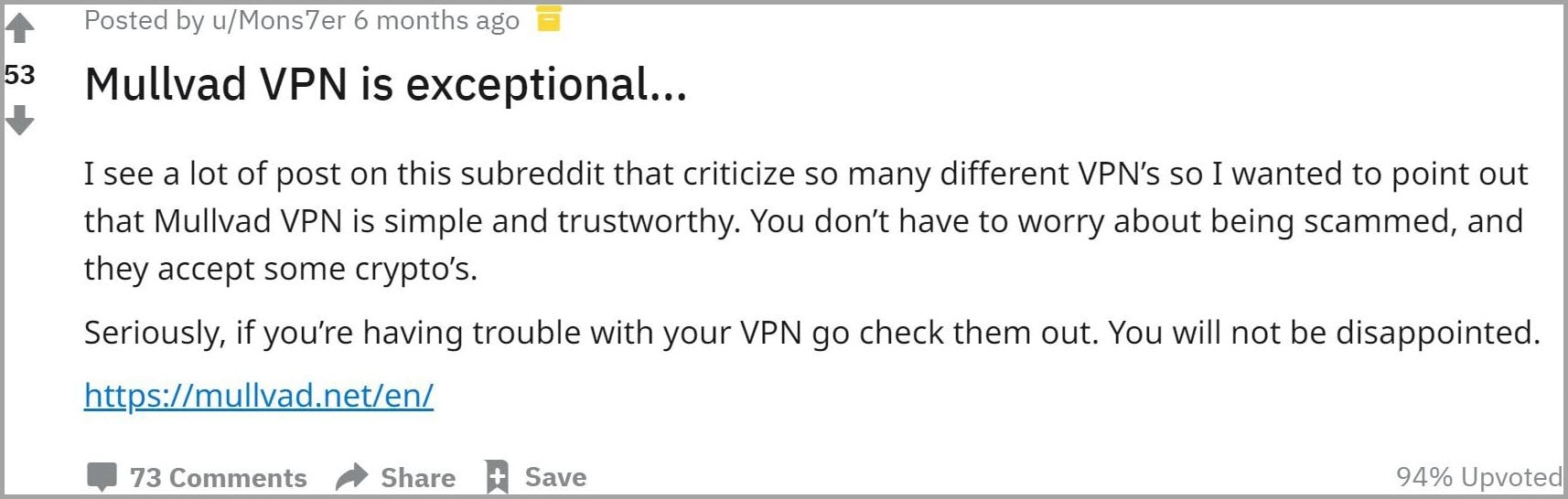  Revisión de usuario de Mullvad VPN 1