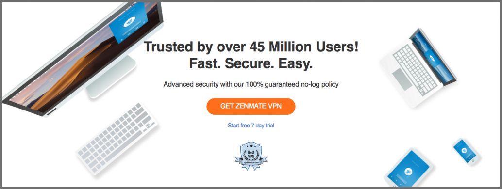 ZenMate website screenshot