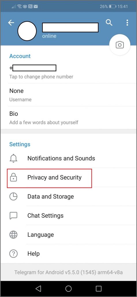 Menonaktifkan Telegram - Privasi dan Keamanan