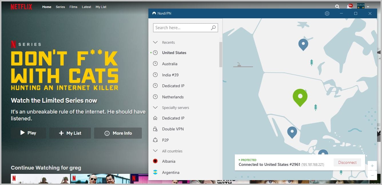 Netflix, NordVPN