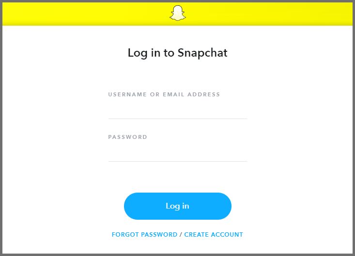 Snapchat log in