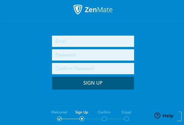 ZenMate sign up