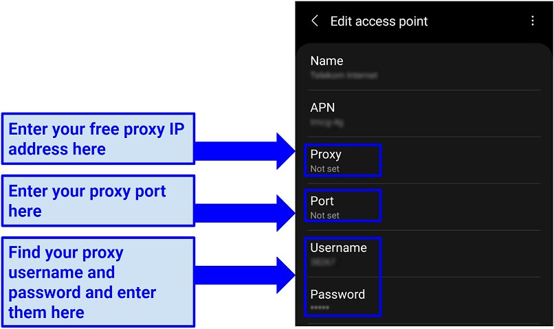How to set up a free proxy on Android