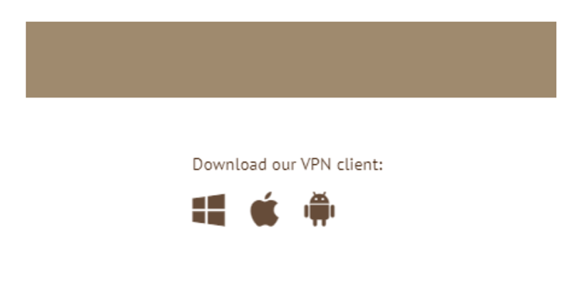 Android app download button on Anonymous VPN’s website