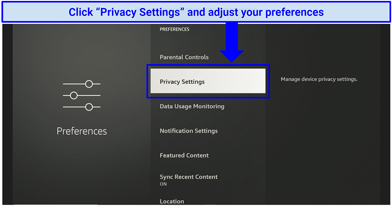 A screenshot showing Privacy Settings button that let you turn off/on both both “Device Usage Data” and “Collect App Usage Data
