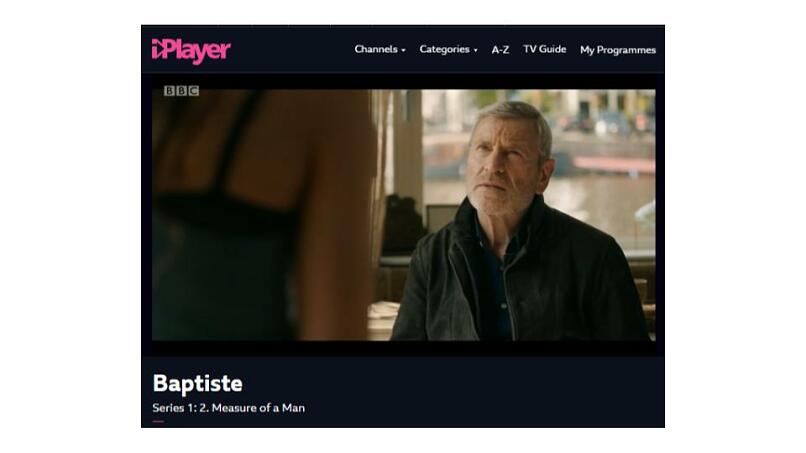 A screenshot of streaming BBC iPlayer with Psiphon