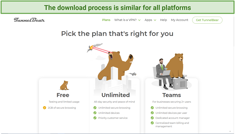 TunnelBear Free VPN Service Makes You Browse like you're in different  country