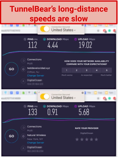 tunnelbear speed test